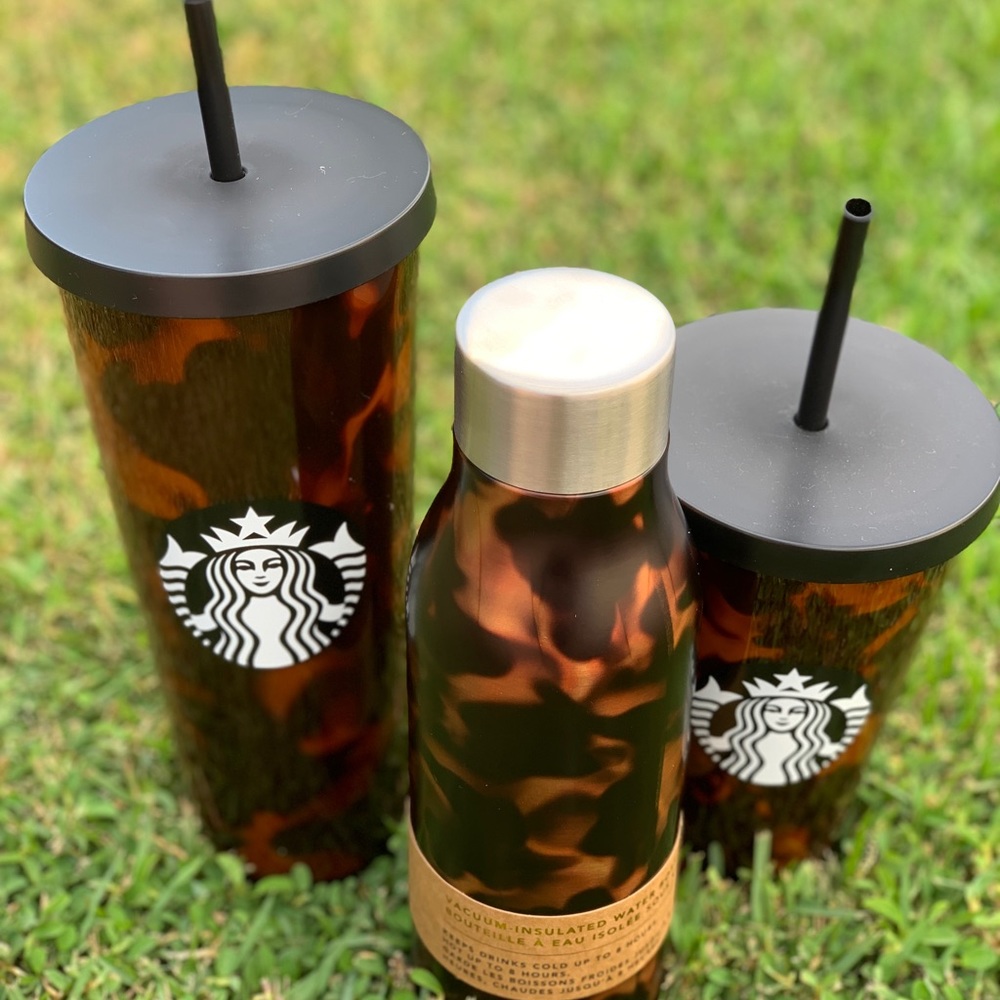 Starbucks “Tortoise Shell” Tumblers & H20 bottle